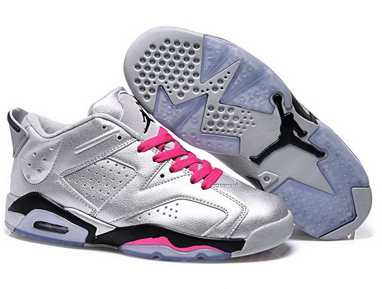 Mens & Womens (unisex) Air Jordan Retro 6 Low Silver Pink Czech